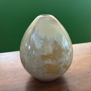 Tear Drop Egg Shaped Small Bud Vase 4” Tall